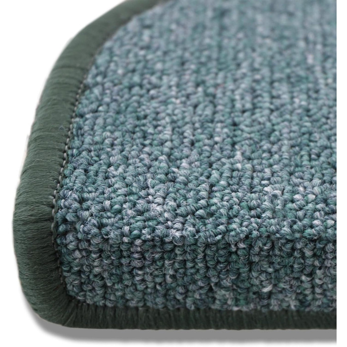 Килимок на сходинки Floordirekt 15 шт. (65x23 см, напівкруглий, зелений) для внутрішніх сходів, самоклеючий, захист сходів