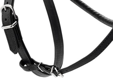 Нашийник для собак HUNTER Round & Soft Canadian UP, чорний, м'яка шкіра, безшовний, для догляду за шерстю, екологічний, Made in Germany, розмір XXS-XS