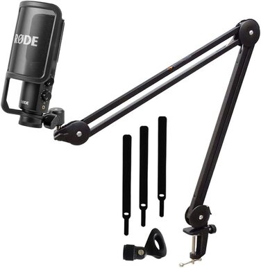 Rode NT-USB+ USB конденсаторний мікрофон + keepdrum MS138 гнучкий стійкий тримач (чорний) NT-USB+-MS138BK