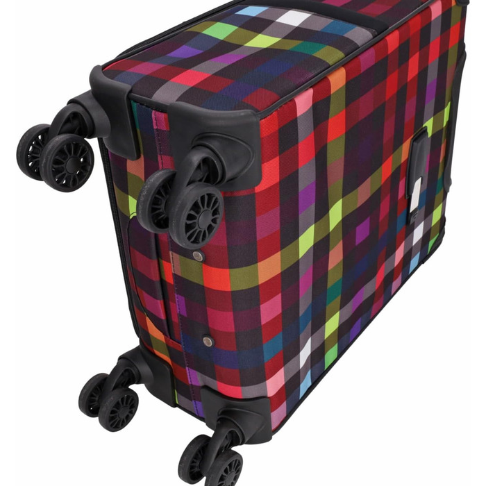 Чемодан-валіза Kenorada SoftLITE 4w, 55 см, ручна поклажа, багатобарвний, з TSA замком