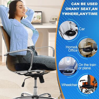 Ecosafeter Hemorrhoid Seat Cushion, High-Quality Donut Cushion Made of Memory Foam for Pregnancy, Tailbone, Postnatal, Sciatica, Pressure Sores