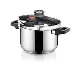 Каструля-скороварка Tescoma ULTIMA 6 л, індукція, з датчиком тиску, срібна