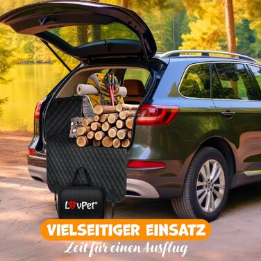 Захист для автосидіння та багажника Lovpet® 2в1 для собак - водовідштовхувальна, універсальна, з боковими захистами та оглядовим вікном (чорний)