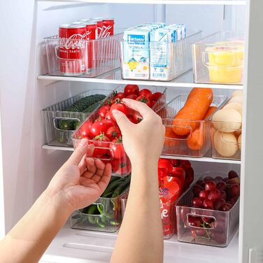 10-Piece Refrigerator Organizer - BPA Free, Kitchen Storage & Organization, Fridge Organizer System for Kitchen, Pantry, Cabinets, Freezer, Fruits, Office, Bathroom
