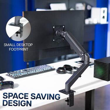 Кріплення для монітора VIVO Robuster STAND-V101V: Алюмінієва кріплення для моніторів до 49 дюймів (124,5 см), витримує до 20 кг, чорний