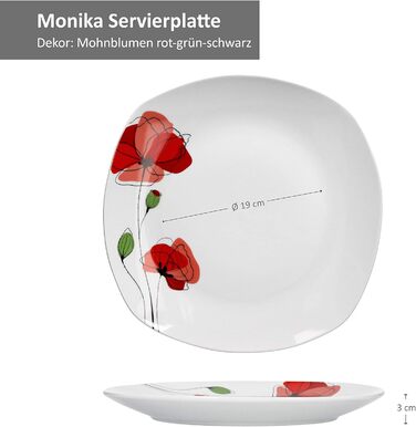 Набір Zucker + Milch від Van Well Monika: цукорниця та молочник з червоним маком | Porzellan | Gastronomie | 2-тг.