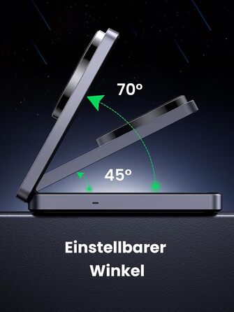 Зарядний пристрій UGREEN MagFlow Qi2 з підтримкою MagSafe, 15W, 2-в-1, для iPhone 17/16/15/14/13/12, AirPods 2/3, з кабелем 1м
