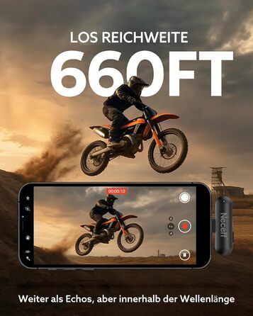 Бездротовий петличний мікрофон USB-C для iPhone 15/16/17 та Android смартфонів: 48kHz/24Bit, Plug-and-Play, 32 години роботи, шумозаглушення, чорний