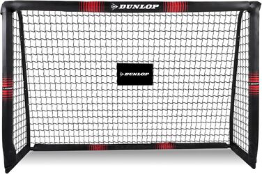 Dunlop Football Goal - Metal Soccer Goal Post - Training Accessory for All Ages - Easy Assembly - 180x120x60cm, 240x160x85cm, 120x300x200cm - Black/Red