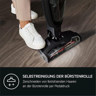 AEG QX6-1-45AN Cordless Vacuum Cleaner / Bagless Vacuum Cleaner / Quiet / Cordless Handheld Vacuum / 45 min Runtime / Lightweight / Hard Floors / 2in1 / Pet Hair / Dog / Cat / Carpet / Car / Grey