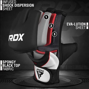 Боксерські рукавички RDX Profi MMA: шкіра Maya Hide, для спарингу, кикбоксингу, муай-тай, чоловічі/жіночі
