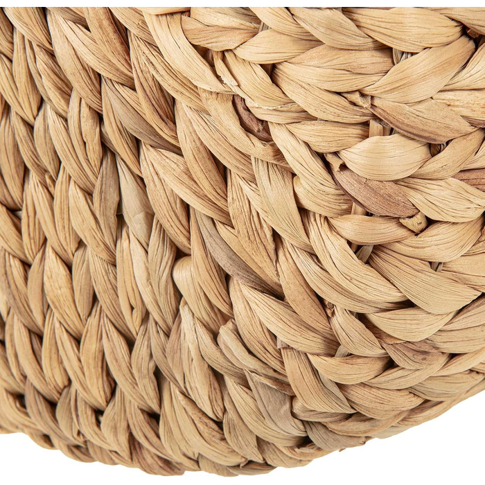 SIDCO Shopping Bag Shopper Basket Water Hyacinth Shopping Basket Straw Bag Natural