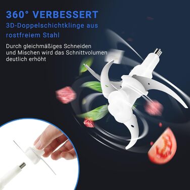 М'ясорубка електрична AMZCHEF для дому з 3 насадками, пристроєм для ковбас та набором кубе | Ідеально для фаршу, ковбасок та домашньої кухні (Сірий)