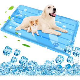 Кілим-охолоджувач для собак та котів, 50x90 см, блакитний. Самостійно охолоджуючий, з нетоксичним гелем, зносостійкий