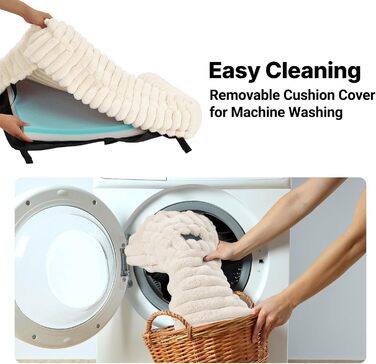 Ліжко для собак Veehoo - м'яке, з ортопедичним матрацом, 60x45x10 см, білий колір