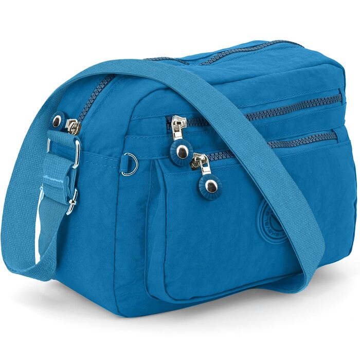 Сумка жіноча через плече ekavale Kleine Schultertasche синя нейлонова водонепроникна, легка крос-боді для дівчаток