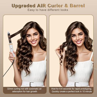 Фен-щітка 5 в 1 для волосся: стайлер, плойка, об'єм, локони