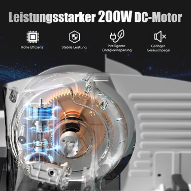 Електричний слайсер YASHE 200W з тихими двигунами DC, з подвійними лезами з нержавіючої сталі 19 см, регулювання товщини нарізки 0-15 мм, для м'яса, сиру, хліба та овочів