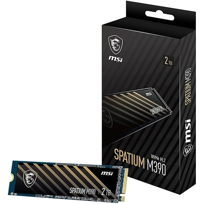 SSD MSI Spatium 2TB PCIe 4.0 NVMe M.2 - Внутрішній твердотільний накопичувач, 7000 МБ/с (читання) & 6800 МБ/с (запис), 3D NAND, Захист даних, гарантія 5 років (1400 TBW)