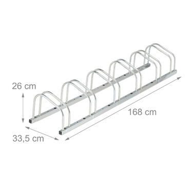 Relaxdays Bicycle Stand for 6 Bikes
