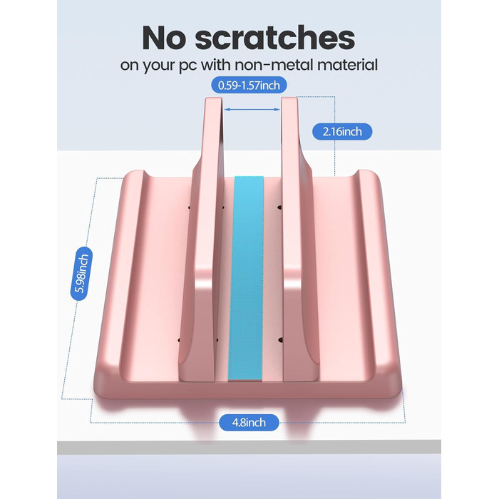 Підставка для ноутбука VAYDEER вертикальна, 3-в-1, для MacBook, iPad, Tablet, до 17.3