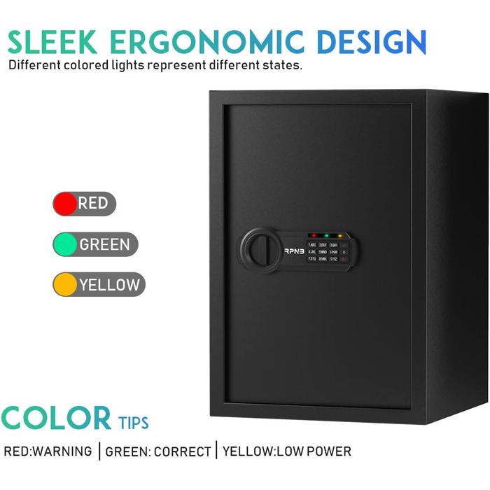 Електронний сейф RPNB Luxus Tresor з кодовим замком, 51 л – для дому, офісу, готелю, зберігання грошей та коштовностей