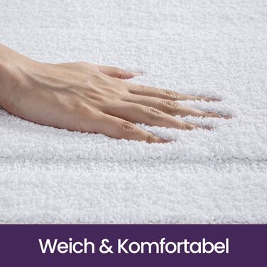 Килимок для ванної кімнати DEXI 50 x 80 см, м'який, неслизький, пральний, білий