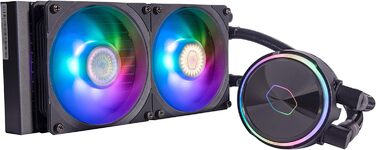 Система водяного охолодження Cooler Master MasterLiquid PL Flux 240 (білий) - AIO з 2 x 120mm вентиляторами, ARGB-контролер (2-ге покоління), сумісна з AMD та Intel