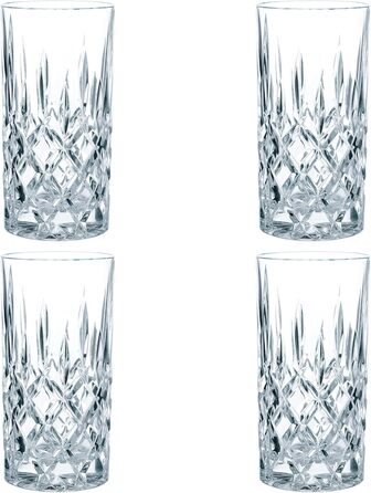 Spiegelau & Nachtmann Nachtmann Noblesse Highball Glasses Set, 8-Piece Set, Water Glasses, Juice Glasses, Crystal Glassware, H 14.8 cm, 375 ml