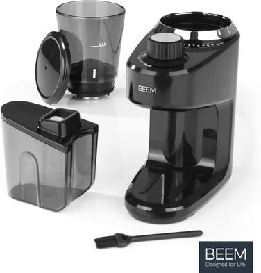 Електрична кавомолка BEEM GRIND-INTENSE 160 г, 15 режимів, конічний сталевий млин, 150 Вт, чорна