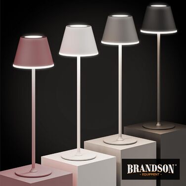 LED настільна лампа CSL з акумулятором - бездротова, сенсорна, димування, 3 кольори світла, метал, великий акумулятор, для дому та вулиці, колір антрацит