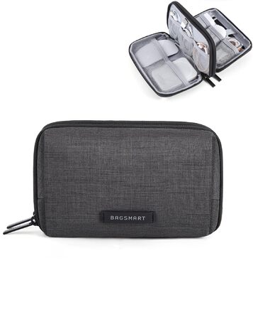 Органайзер для кабелів та електроніки BAGSMART: водонепроникна сумка-органайзер для подорожей, чорний