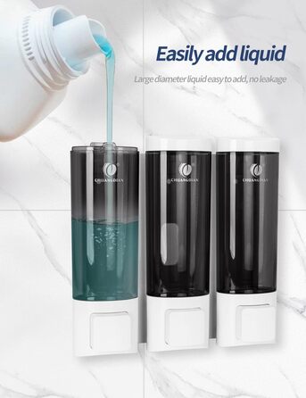 Ручний дозатор мила CHUANGDIAN, настінний, 200 мл, білий (трійка білий)