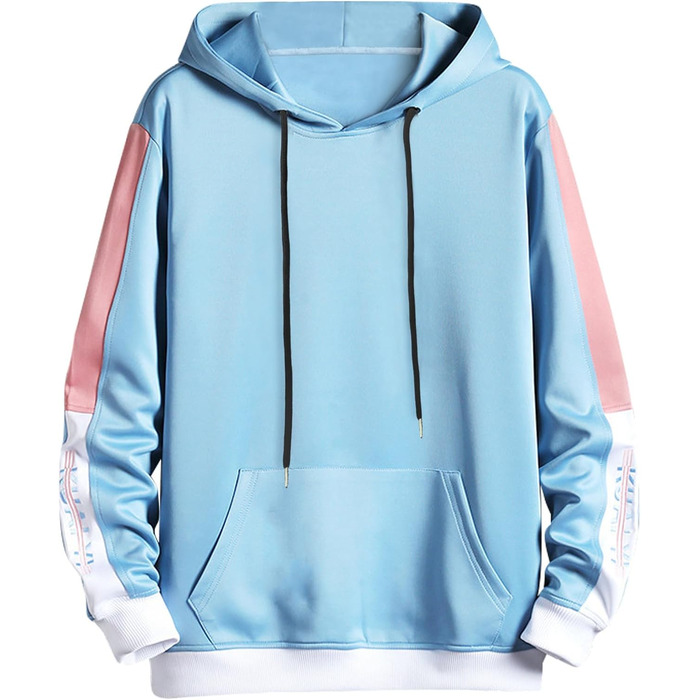 Чоловічий світшот з капюшоном Kenaijing, бавовна, блакитний, розмір L