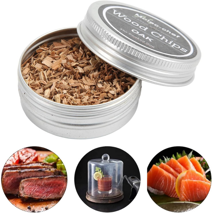 Тріски для коптирки та коктейльного смокера, 8 смаків, тріски з дерева, тріски для смокера, легко використовувати, тріски для віскі