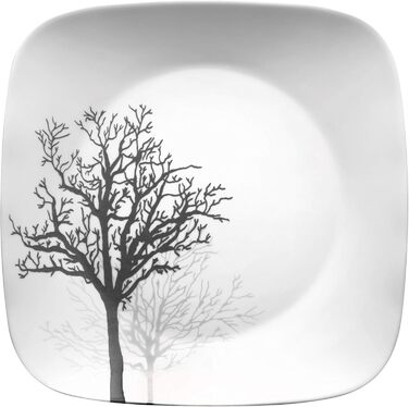 Corelle Tafelservice 18 предметів, чорно-білий, для 6 осіб, стійкий до сколів, включає тарілки (26 см, 17 см)