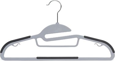 Amazon Basics Plastic Hangers, Rubber-Coated, Color: Black, Purple, 50-Piece