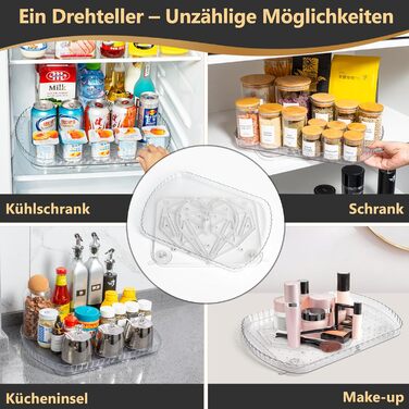 Frostswing – Refrigerator Organizer for Maximum Visibility, Multifunctional Rotating Tray, Practical Kitchen Organizer, Rotating Tray Organizer, Perfect Kitchen Storage & Organization