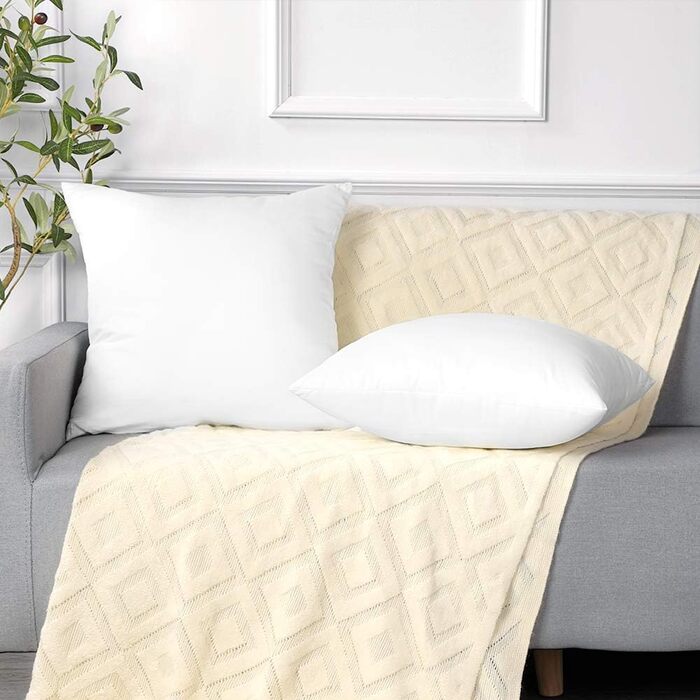 Artscope 4-Piece Cushion Filling Set, 45 x 45 cm Decorative Cushion Inserts, Pillow Inserts, Head Pillows, Sofa Cushions, Decorative Cushions for Living Room, Bedroom, Sofa, Bed, Couch, Outdoor