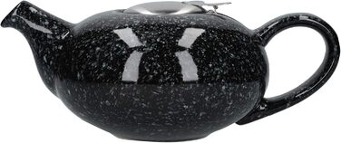LONDON POTTERY Pebble Teapot with infuser for loose tea, stoneware, black, 4-Cup Teapot (1 Litre)