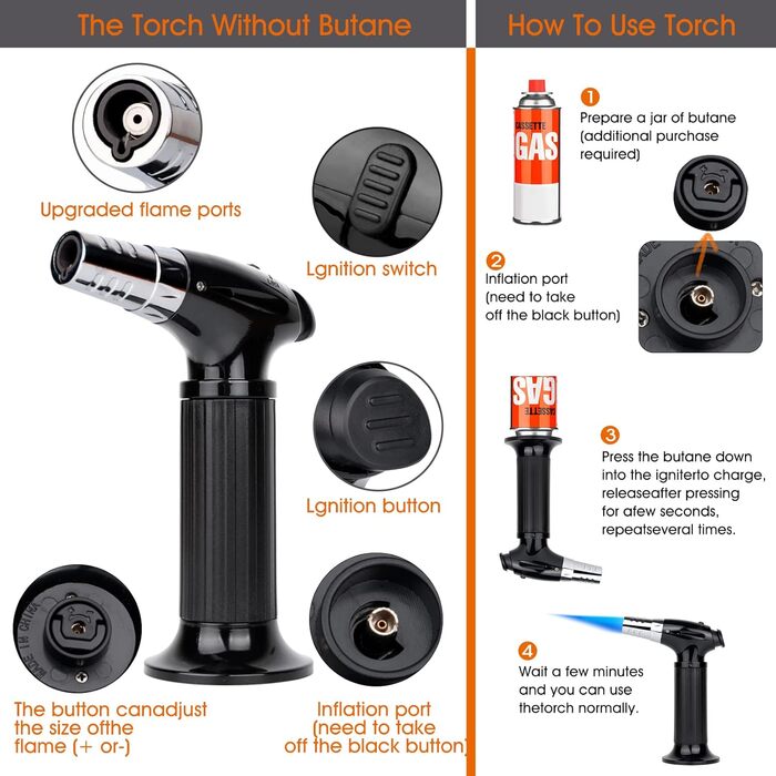 Набір для копчення коктейлів з ліхтариком: кулінарна запальничка для коктейлів, віскі та напоїв, 4 смаки дерев'яної стружки