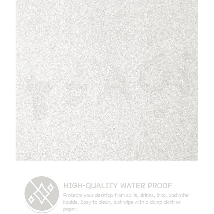 Підкладка для столу YSAGi, килимок для миші з шкіри та антиковзким замшевим покриттям, багатофункціональна підкладка для офісу, ноутбука, захист столу для офісу/домашнього офісу (80x40 см) (Шампань, 90*43 см)