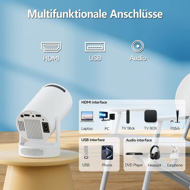 Розумний міні проектор HY300 PRO HIFI: Android 11, FHD 1080p, 4K, 300 ANSI Lumen, WiFi 6, Bluetooth 5.0, для дому та кіно