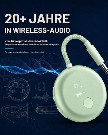Bluetooth-адаптер для літака Avantree SoundJet R1, зелений