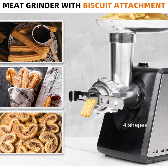 Electric Meat Grinder & Sausage Maker - Stainless Steel with Accessories