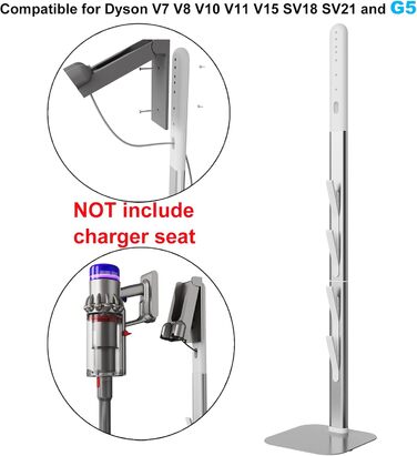 MOOPHY Vacuum Stand Holder Storage Station Compatible with Dyson V7 V8 V10 V11 V12 V15 G5 SV18 SV21, compatible with Dyson cordless vacuum cleaners