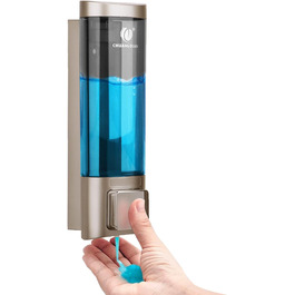 Дозатор для мила настінний без свердління REAQUE, 200 мл, для душу, шампуню, дезінфікуючого засобу, мила, золотий