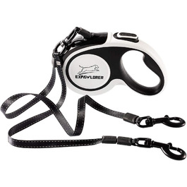 EXPAWLORER Подвійна висувна собача шлейка - подвійний намотування, блокування, до 72.6 кг загальної ваги, 36.3 кг