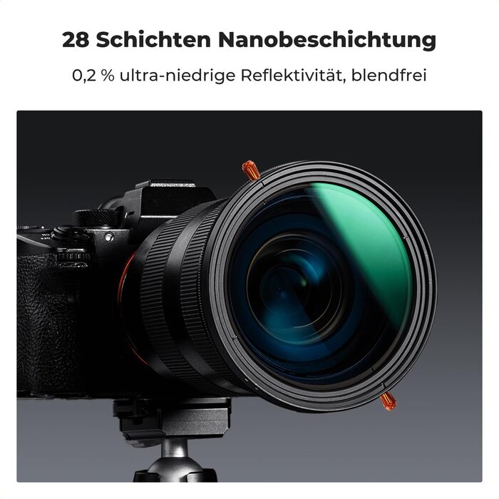 Фільтр K&F Concept 67mm 2-в-1: поляризаційний (CPL) та ND2-ND32 (1-5 ступенів затемнення)