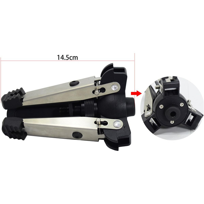 Штатив Koolehaoda з алюмінію з рідкосною головкою та складаною ніжкою для DSLR-камери, висота до 148 см